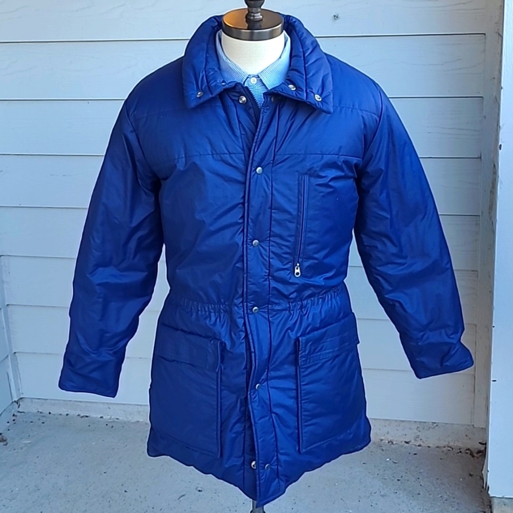 GERRY Denver CO Down Puffer Dark Blue Sz M Button Up‎ Womens Jacket RARE